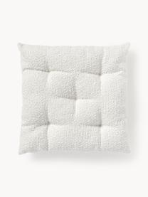 Coussins de chaise en bouclette Bellamie, 2 pièces, Bouclé blanc, larg. 40 x long. 40 cm