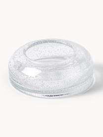 Ručně foukaný dekorativní tác se vzduchovými bublinkami Dylla, Sodnovápenaté sklo, Transparentní, Ø 12 cm
