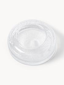 Mundgeblasenes Deko-Tablett Dylla mit Luftbläschen, Kalknatronglas, Transparent, Ø 12 cm