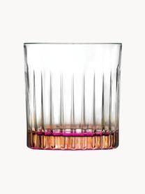 Gläser Gipsy mit zweifarbigem Luxion-Kristallglas, 6 Stück, Luxion-Kristallglas, Transparent, Rosa, Ø 8 x H 9 cm, 360 ml