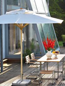 Ręcznie wykonany parasol ogrodowy Classic, różne rozmiary, Kremowobiały, jasne drewno naturalne, Ø 210 x 251 cm