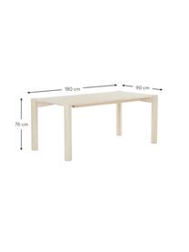 Eettafel Nyhamn van grenenhout, Grenenhout, Licht grenenhout, B 180 x H 76 cm