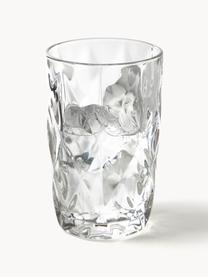 Longdrinkgläser Colorado mit Strukturmuster, 4 Stück, Glas, Transparent, Ø 8 x H 13 cm, 310 ml