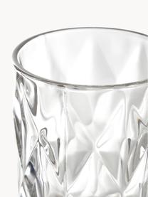 Longdrinkgläser Colorado mit Strukturmuster, 4 Stück, Glas, Transparent, Ø 8 x H 13 cm, 310 ml