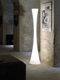 Grosse dimmbare Outdoor Stehlampe Biconica mit Fernbedienung, Kunststoff, Weiss, H 195 cm