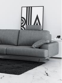 Sofa Prado (2-osobowa), Tapicerka: 100% poliester, Nogi: metal lakierowany, Jasny szary, S 220 x G 107 cm