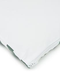 Housse de coussin 45x45 en coton motif graphique Bram, 100 % coton, Blanc, vert sauge, larg. 45 x long. 45 cm