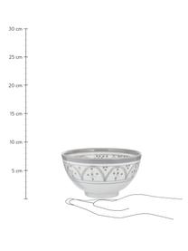 Ručně vyrobená marocká miska Moyen, Ø 15 cm, Keramika, Světle šedá, krémová, zlatá, Ø 15 cm, V 9 cm