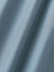 Drap-housse en percale de coton pour surmatelas Elsie, Gris-bleu, larg. 90 x long. 200 cm, haut. 15 cm