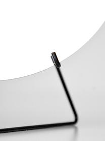 Runder Kosmetikspiegel Standing Mirror mit schwarzem Stahlrahmen, Gestell: Stahl, pulverbeschichtet, Spiegelfläche: Spiegelglas, Schwarz, 20 x 23 cm
