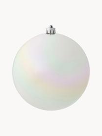 Boule de Noël incassable Stix, Plastique robuste, Blanc, multicolore, Ø 14 cm, 2 pièces