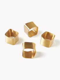 Servilleteros Cuff, 4 uds., Metal recubierto, Dorado, An 5 x Al 4 cm