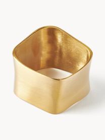 Krúžok na obrúsky Cuff, 4 ks, Potiahnutý kov, Odtiene zlatej, Š 5 x V 4 cm