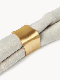 Serviettenringe Cuff, 4 Stück, Metall, beschichtet, Goldfarben, B 5 x H 4 cm
