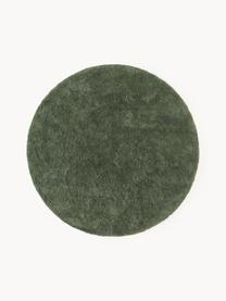 Tapis rond épais et moelleux Leighton, Vert foncé, Ø 150 cm (taille M)