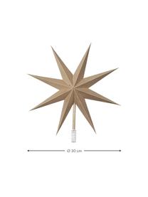 Estrella Árbol de Navidad Top, Papel, Beige, Ø 30 cm