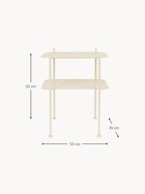 Metalen sidetable River, Gecoat metaal, Beige, B 50 x H 62 cm