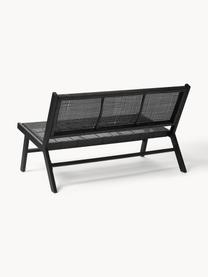 Banco de plástico para exterior Palina, Estructura: metal con pintura en polv, Asiento: malla de plástico, Negro, An 121 x Al 75 cm