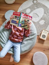 Pouf sacco per bambini in velluto a coste fatto a mano Flora, Rivestimento: velluto a coste (92% poli, Velluto a coste verde salvia, Larg. 85 x Prof. 50 cm