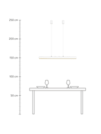 Dimmbare LED-Pendelleuchte Hazel, Lampenschirm: Metall, beschichtet, Weiss, B 100 x H 7 cm