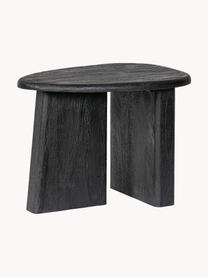 Ovaler Mangoholz-Couchtisch Zacatecas, Mangoholz, Mangoholz, schwarz lackiert, B 60 x T 45 cm