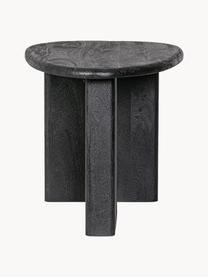 Ovaler Mangoholz-Couchtisch Zacatecas, Mangoholz, Mangoholz, schwarz lackiert, B 60 x T 45 cm