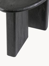 Table basse ovale en manguier Zacatecas, Bois de manguier, enduit, Manguier noir laqué, larg. 60 x prof. 45 cm