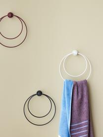 Nástěnný kovový věšák na ručníky Loop, Potažený kov, Světle šedá, Š 26 cm, V 23 cm