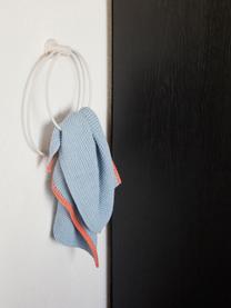 Porta asciugamani da parete in metallo Loop, Metallo rivestito, Grigio chiaro, Larg. 26 x Alt. 23 cm