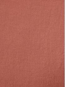 Biancheria da letto in lino lavato morbido color terracotta Nature, Mezzo lino
(52% lino, 48% cotone)

Densità dei fili 108 TC, qualità standard

Il mezzo lino offre una sensazione piacevole e ha un naturale aspetto sgualcito, che viene esaltato dall'effetto stonewash. Assorbe fino al 35% di umidità, si asciuga molto rapidamente e ha un effetto piacevolmente rinfrescante nelle notti d'estate. L'elevata resistenza allo strappo rende il mezzo lino resistente all'abrasione e all'usura, Terracotta, 240 x 300 cm + 2 federe 50 x 80 cm