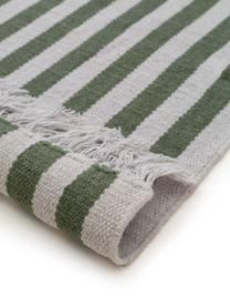 Tapis en laine gris et vert Gitta, Vert, gris clair