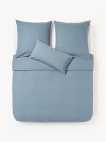 Funda nórdica de percal Elsie, Gris azulado, Cama 90 cm (155 x 220 cm)