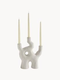 Candelabro de cerámica Zeus, Cerámica, Blanco Off White mate, An 26 x Al 32 cm