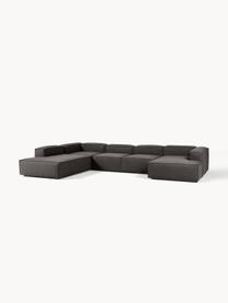 Sofá rinconera modular Lennon, Tapizado: 100% poliéster Alta resis, Estructura: madera contrachapada de p, Patas: plástico Este producto es, Tejido gris antracita, An 418 x F 269 cm, chaise longue izquierda