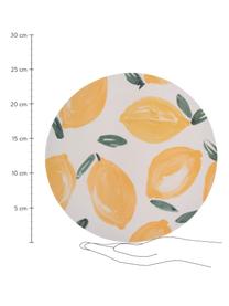 Assiette plate bambou Sicilian Summer, 4 pièces, Beige, jaune