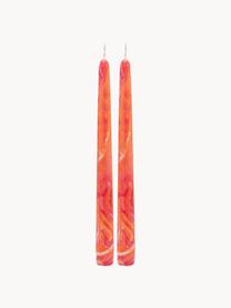 Chandelles Afterglow Melange, 2 pièces, Cire, Orange, rose, haut. 26 cm