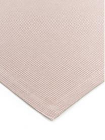 Waffelpiqué-Tischläufer Kubo in Rosa, 65% Baumwolle, 35% Polyester, Altrosa, 40 x 145 cm
