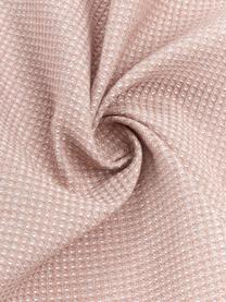 Waffelpiqué tafelloper Kubo in roze, 65% katoen, 35% polyester, Oudroze, 40 x 145 cm