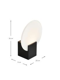 Dimmbare LED-Wandleuchte Hester, Lampenschirm: Glas, Schwarz, Weiß, B 20 x H 26 cm