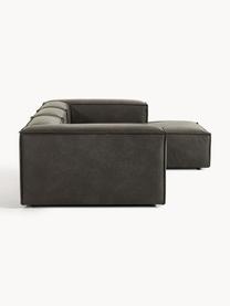 Modulares Ecksofa Lennon aus recyceltem Leder, Bezug: Recyceltes Leder (70 % Le, Gestell: Massives Holz, Sperrholz, Leder Taupe, B 327 x T 180 cm, Eckteil links