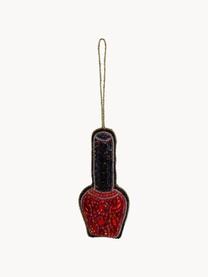 Ciondolo albero di Natale Nail Polish, Perla, Rosso, nero, Larg. 6 x Alt. 13 cm