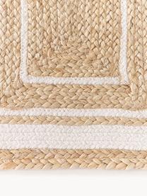 Handgewebte Jute-Fussmatte Clover, 75 % Jute, 25 % Baumwolle

Das in diesem Produkt verwendete Material ist schadstoffgeprüft und zertifiziert nach STANDARD 100 by OEKO-TEX® 16.HIN.79297 HOHENSTEIN HTTI., Braun, Weiss, B 50 x L 80 cm