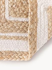 Handgewebte Jute-Fußmatte Clover, 75 % Jute, 25 % Baumwolle

Das in diesem Produkt verwendete Material ist schadstoffgeprüft und zertifiziert nach STANDARD 100 by OEKO-TEX® 16.HIN.79297 HOHENSTEIN HTTI., Braun, Weiß, B 50 x L 80 cm