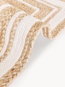 Handgewebte Jute-Fußmatte Clover, 75 % Jute, 25 % Baumwolle

Das in diesem Produkt verwendete Material ist schadstoffgeprüft und zertifiziert nach STANDARD 100 by OEKO-TEX® 16.HIN.79297 HOHENSTEIN HTTI., Braun, Weiß, B 50 x L 80 cm