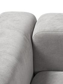 Modulo angolare Lena, Rivestimento: tessuto (88% poliestere, , Struttura: legno di pino, legno lami, Piedini: plastica, Tessuto grigio chiaro, Larg. 105 x Prof. 106 cm, angolo a sinistra