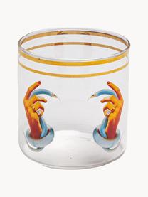 Wasserglas Hands With Snakes, Dekor: Gold Entdecke die Vielsei, Hands With Snakes, Ø 8 x H 9 cm, 370 ml