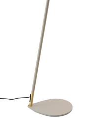 Kleine retro leeslamp Pine, Lampenkap: gecoat metaal, Lampvoet: gecoat metaal, Decoratie: gecoat metaal, Grijs, messingkleurig, 37 x 133 cm