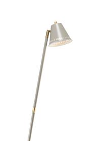 Lampada da lettura retrò Pine, Paralume: metallo rivestito, Base della lampada: metallo rivestito, Grigio, ottonato, Larg. 37 x Alt. 133 cm