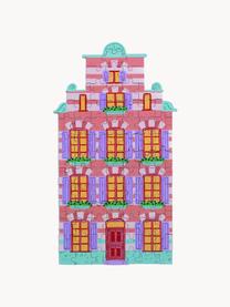 Ručně vyrobené puzzle House Wawe, Papír, Růžová, levandulová, tyrkysová, Š 15 cm, H 27 cm