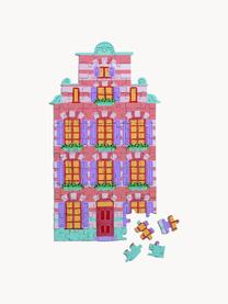 Puzzle fait main House Wave, Carton, Rose, lavande, turquoise, larg. 15 x prof. 27 cm